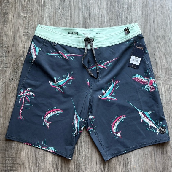 Roark Other - Men’s Roark Passage Mariner Navy Boardshorts Size 32 NWT